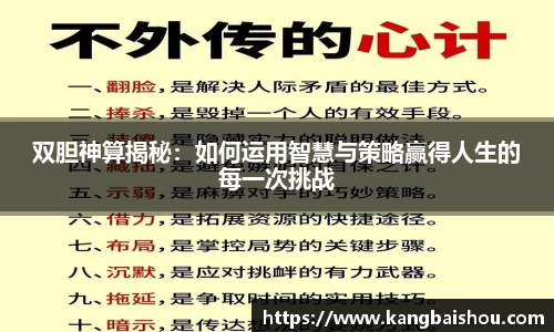 双胆神算揭秘：如何运用智慧与策略赢得人生的每一次挑战